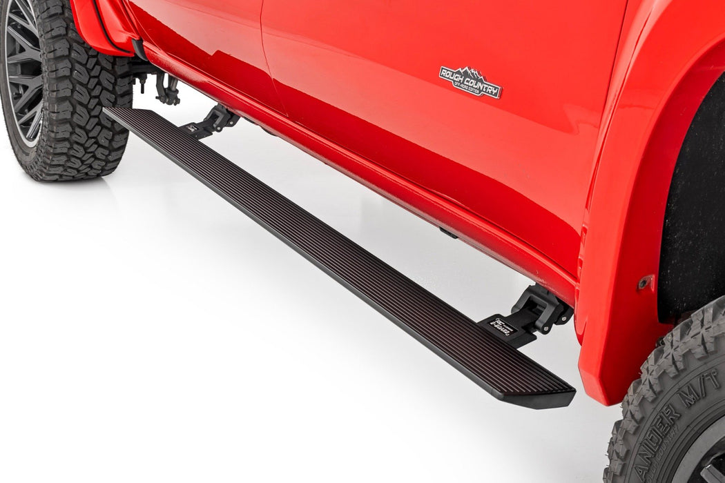 Rough Country Power Running Boards - Dual Electric Motor - Crew Cab | Chevy/GMC 1500/2500HD/3500HD 2WD/4WD