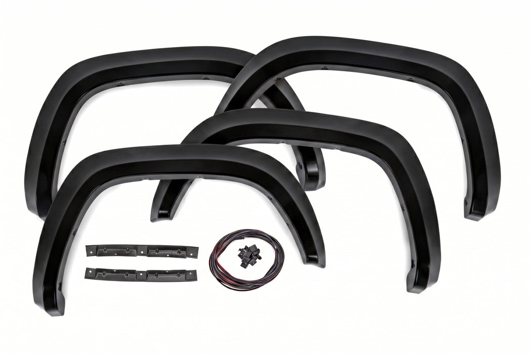 Rough Country Fender Flares, Sport, 202 Black Onyx, Toyota Tacoma 2WD/4WD (2016-2023), view 4
