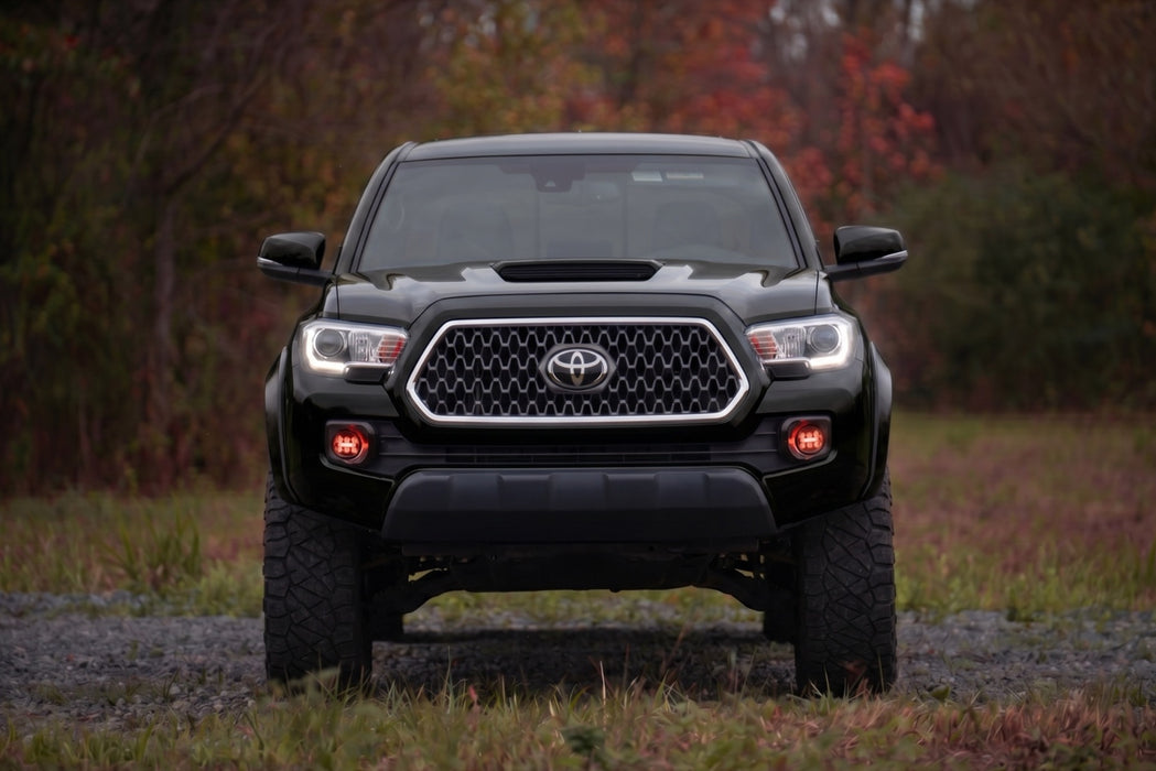Rough Country Fender Flares, Sport, 202 Black Onyx, Toyota Tacoma 2WD/4WD (2016-2023), view 6
