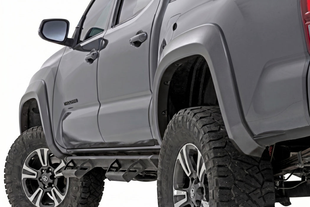 Rough Country Fender Flares, Sport, 1G3 Magnetic Grey, Toyota Tacoma 2WD/4WD (2016-2023), view 2