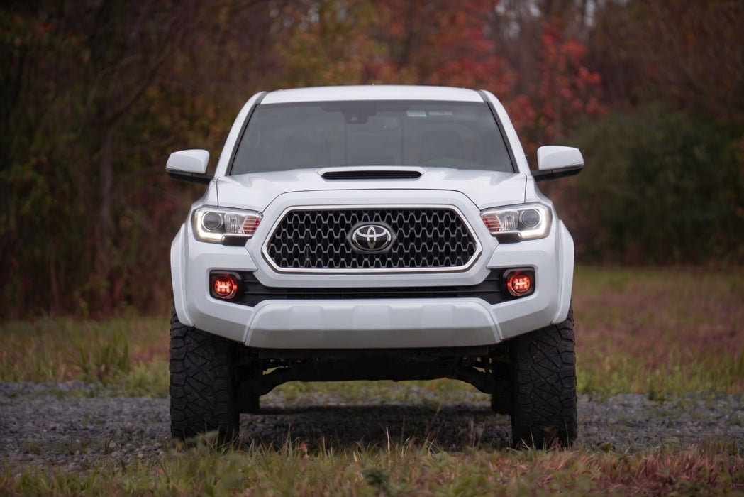 Rough Country Fender Flares, Sport, O40 Super White, Toyota Tacoma 2WD/4WD (2016-2023), view 6