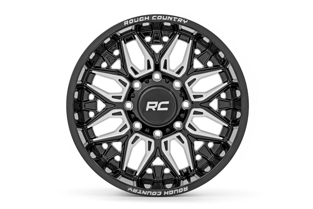 Rough Country 86 Series Wheel/One-Piece/Gloss Black/20x10/8x170/-19mm