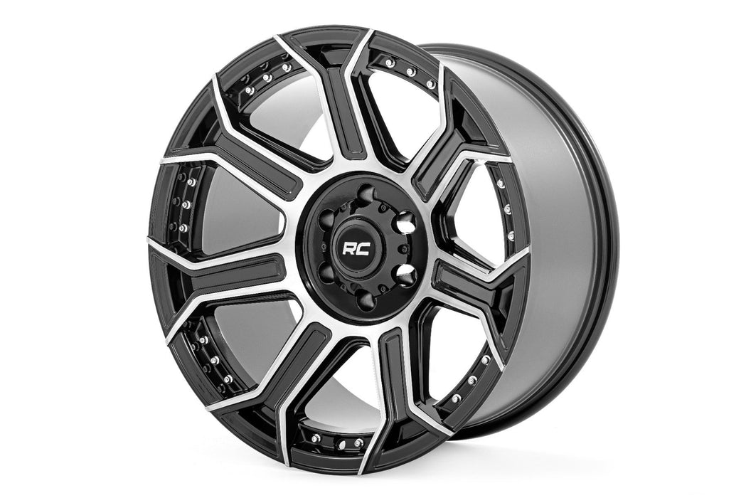 Rough Country 89 Series Wheel - One-Piece - Black Machined Gun Metal - 20x10 - 5x5 - -19mm