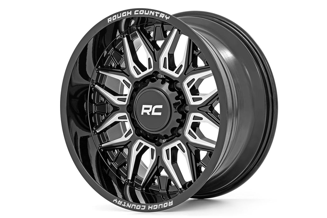 Rough Country 86 Series Wheel/One-Piece/Gloss Black/20x10/8x180/-19mm