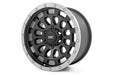 Rough Country 87 Series Wheel/Simulated Beadlock/Black/Machined/17x8.5/6x5.5/+0mm