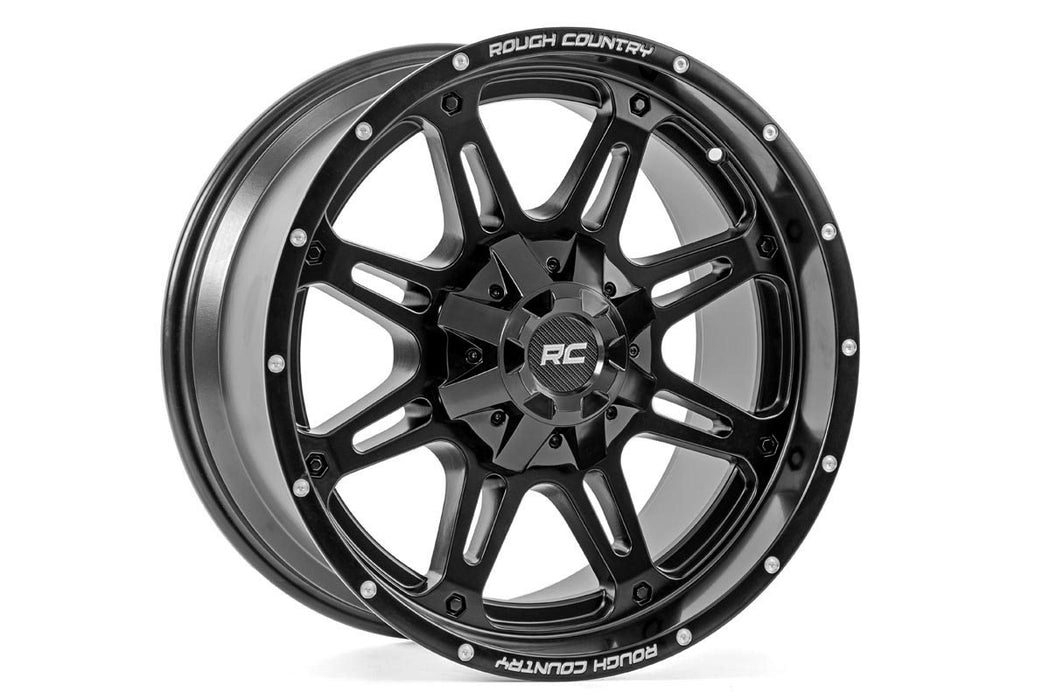 Rough Country 94 Series Wheel/One-Piece/Matte Black/20x10/8x170/-18mm