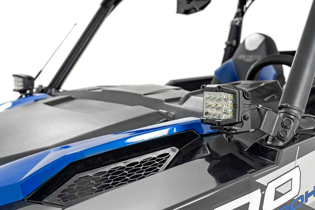 Rough Country LED Light Kit - Cage Mount - 3" OSRAM - Wide Angle | Polaris General XP 4 1000