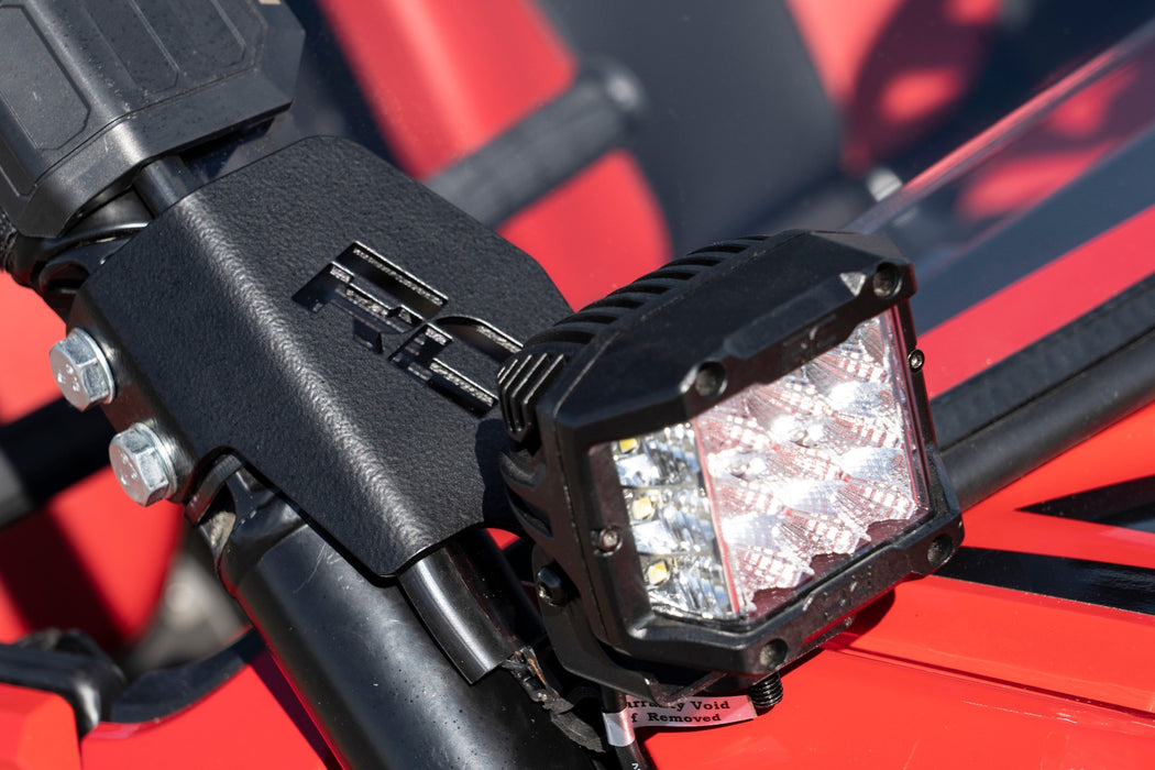 Rough Country LED Light Kit, Cage Mount, 2" Chrome Pair, Wide Angle, Honda Talon 1000, view 4