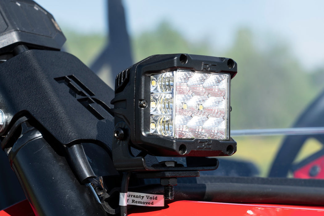 Rough Country LED Light Kit, Cage Mount, 2" Chrome Pair, Wide Angle, Honda Talon 1000, view 5