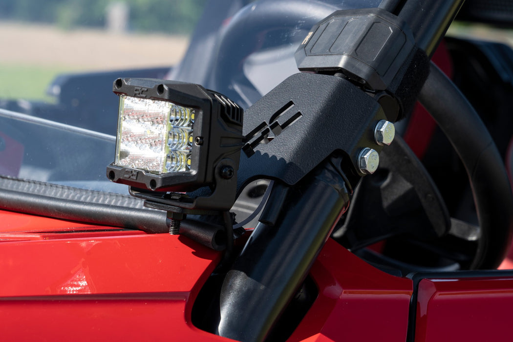 Rough Country LED Light Kit, Cage Mount, 2" Chrome Pair, Wide Angle, Honda Talon 1000, view 6