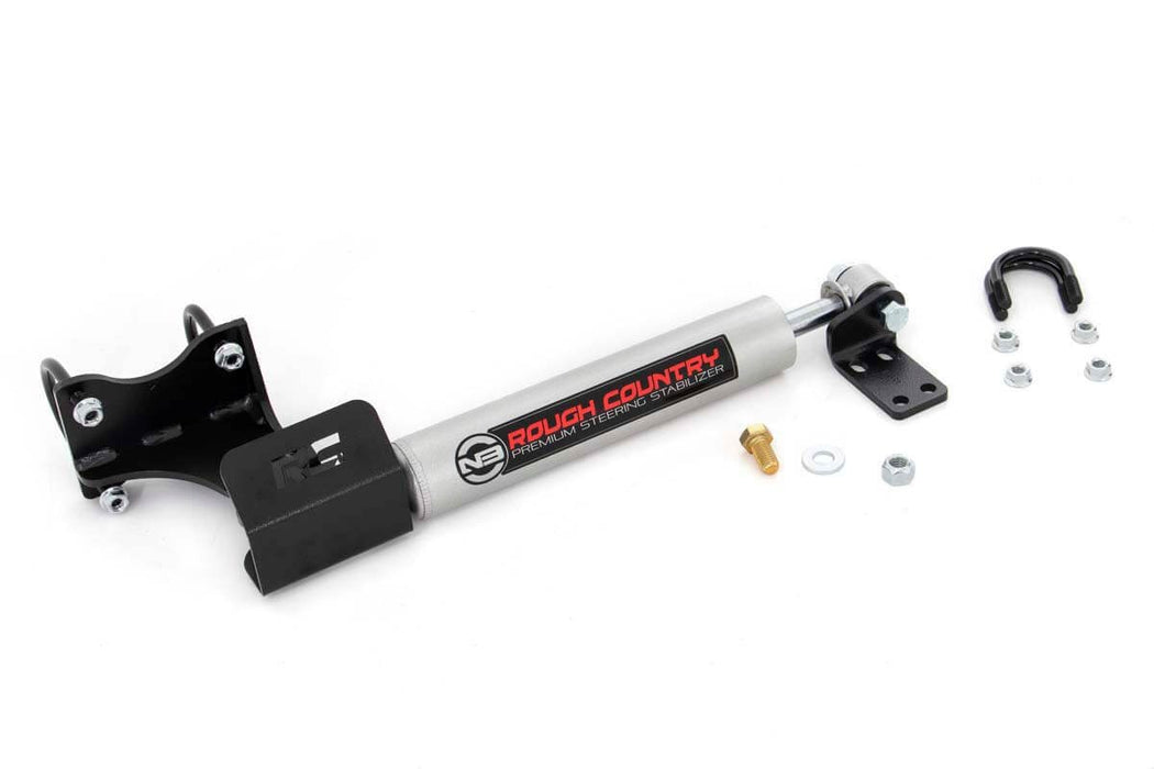 Rough Country N3 Steering Stabilizer - Axle Bracket - 2-8 Inch Lift | Jeep Wrangler JK (07-18)