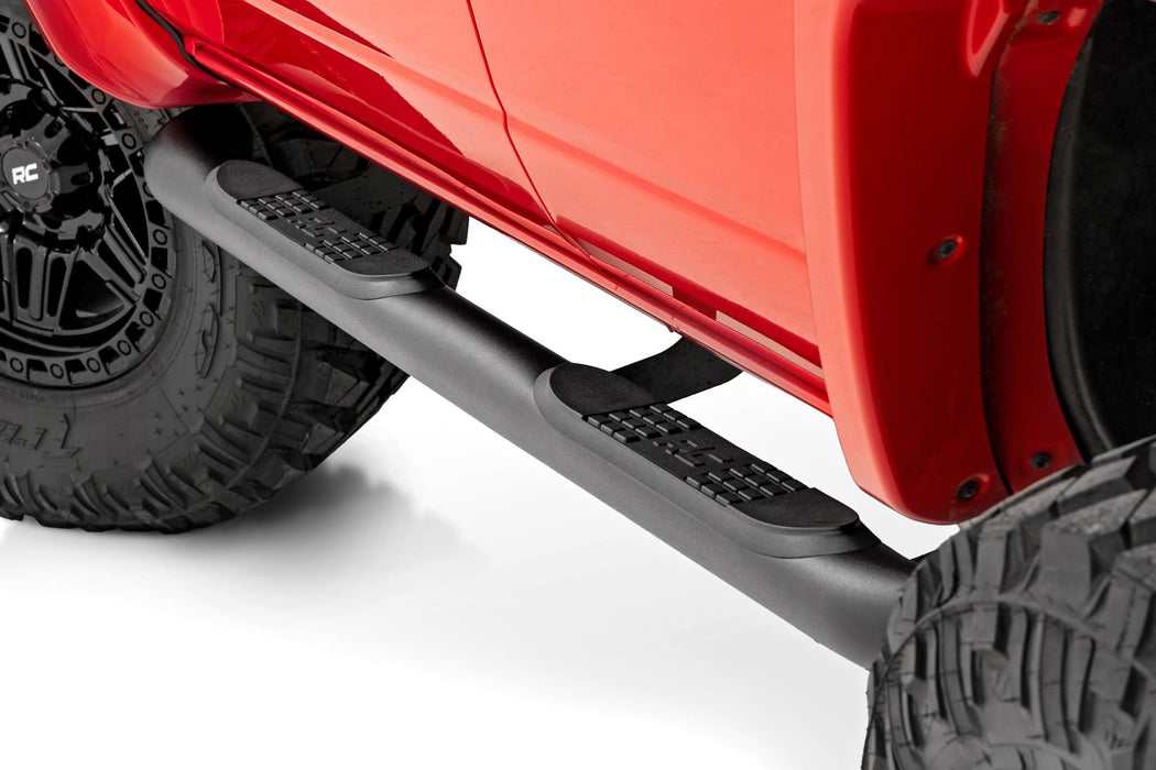 Rough Country Nerf Steps - 3-Inch Tube - 4-Door | Ford Bronco 4WD (2021-2026)