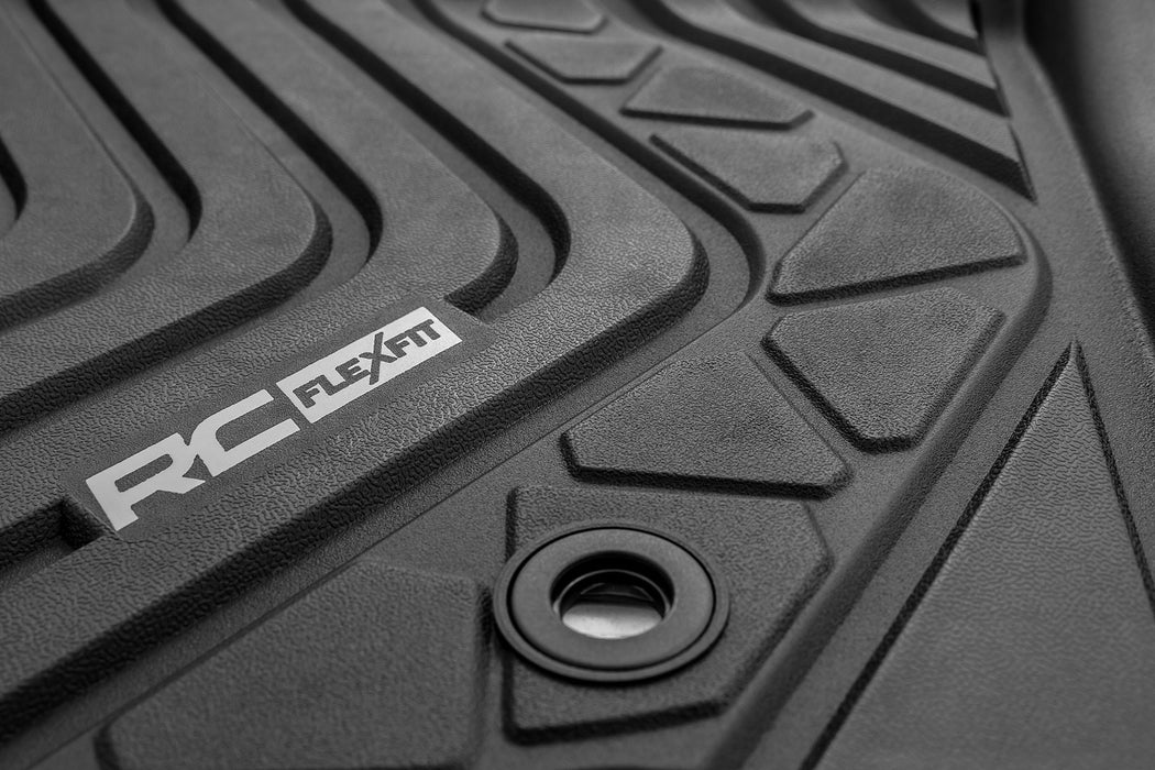 Rough Country Flex-Fit Floor Mats - Front | Toyota Tacoma 2WD/4WD (2016-2023)