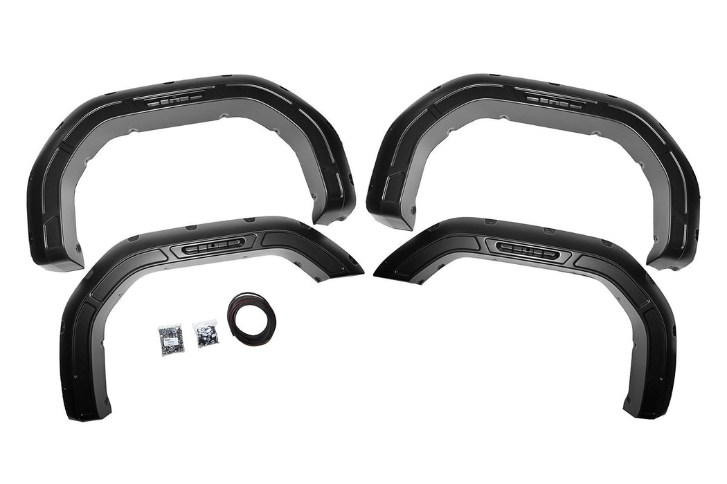 Fender Flares - Defender - GBA Black - GMC Sierra 2500 HD/Sierra 3500 HD (20-24)