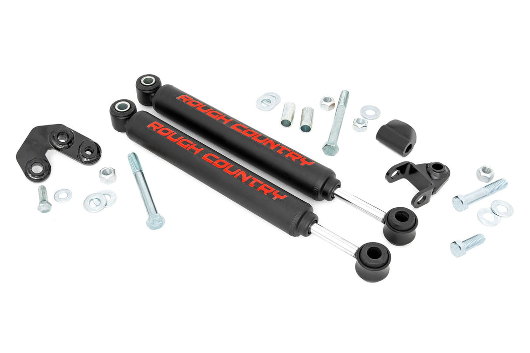 Rough Country Dual Steering Stabilizer - 2.5-6.5 Inch Lift | Jeep Comanche MJ/Wrangler TJ/Wrangler Unlimited