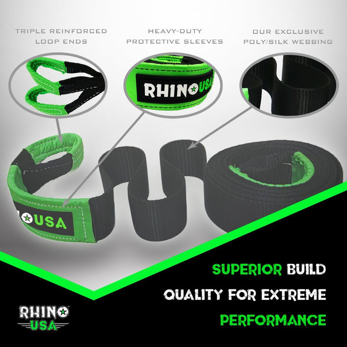 RHINO USA 20' TOW STRAP/HITCH COMBO
