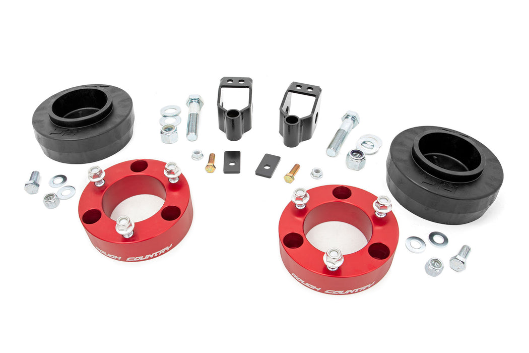 Rough Country 3 Inch Lift Kit - X-REAS - RR Spacers - Red | Toyota 4Runner 4WD (2003-2009)