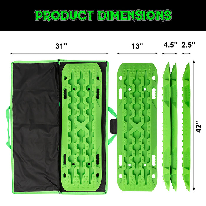 RHINO USA RECOVERY TRACTION BOARDS - GREEN (PAIR)
