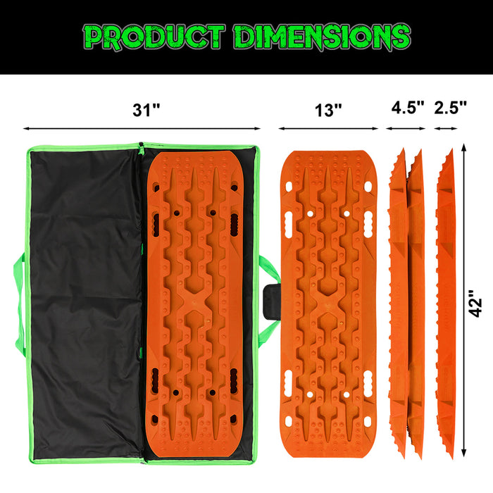 RHINO USA RECOVERY TRACTION BOARDS - ORANGE (PAIR)