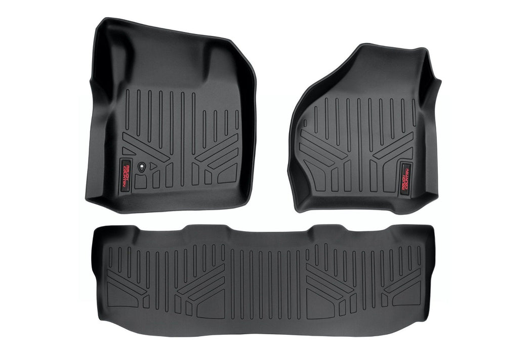 Rough Country Floor Mats, FR & RR, Crew Cab, Ford F-250/F-350 Super Duty 2WD/4WD (1999-2007)
