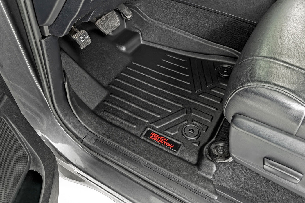 Rough Country Floor Mats, FR & RR, CrewMax, Toyota Tundra 2WD/4WD (2014-2021), view 2
