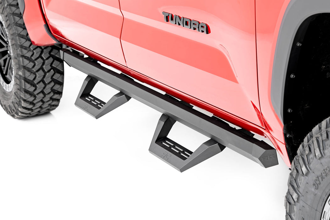 Rough Country SRX2 Adj Aluminum Steps - CrewMax | Toyota Tundra 2WD/4WD (2022-2025)