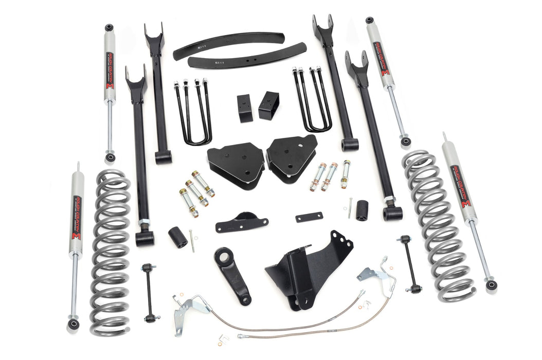 Rough Country 6 Inch Lift Kit, Diesel, 4 Link, M1, Ford F-250/F-350 Super Duty (2008-2010)