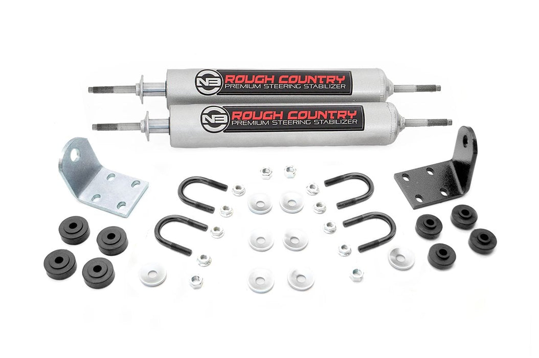 Rough Country N3 Steering Stabilizer - Dual | Ford Bronco/F-100/F-150 4WD (1977-1979)