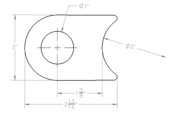 Weld On Tube Clevis Mount Dimensions