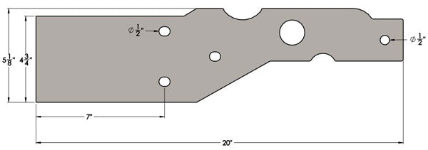 Xj Bumper Builder Brackets with Dimensions