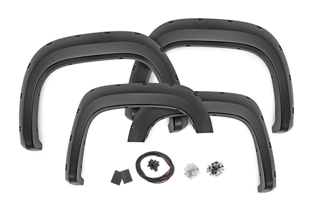 Rough Country Pocket Fender Flares - 5'9" Bed - 46 Stealth Gray | GMC Sierra 1500 (07-13)