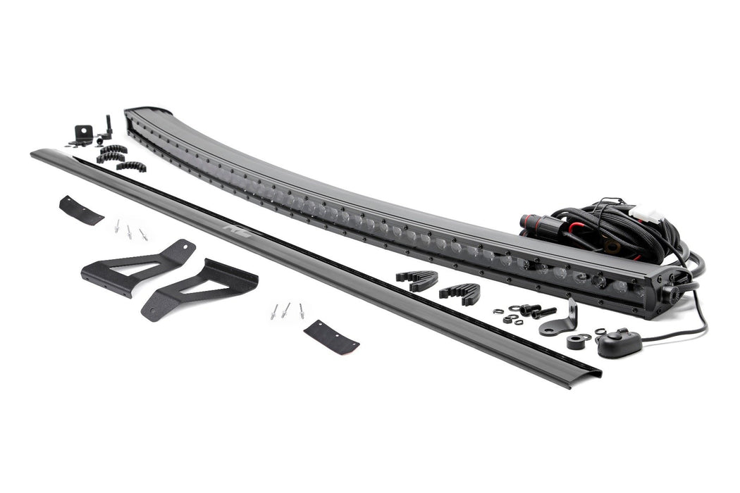 LED Light Kit - Windshield Mount - 50 inch BLK Single Row - Jeep Cherokee XJ (84-01)