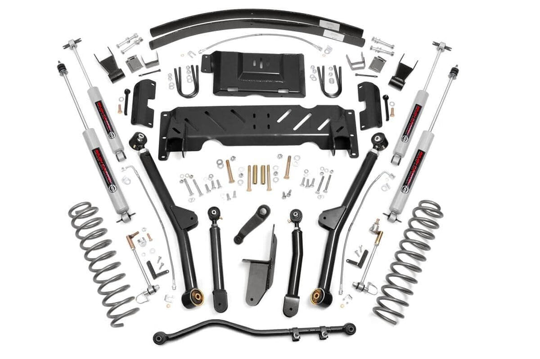 Rough Country 4.5 Inch Lift Kit, Long Arm, RR AAL, NP231, Jeep Cherokee XJ 4WD (1984-2001)