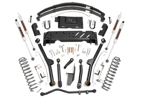 Rough Country 4.5 Inch Lift Kit, Long Arm, RR Leaf's, NP242, M1, Jeep Cherokee XJ (1984-2001)
