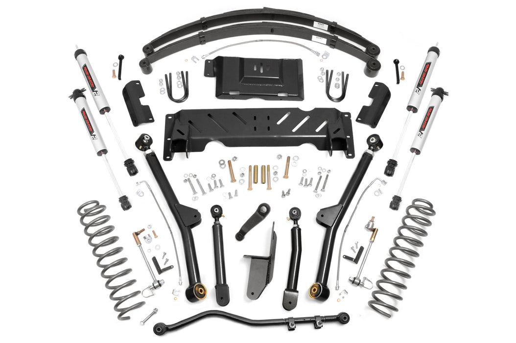 Rough Country 4.5 Inch Lift Kit - Long Arm - RR Leaf's - NP242 - V2 | Jeep Cherokee XJ (84-01)