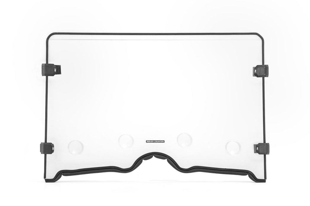 Rough Country Vented Full Windshield - Scratch Resistant - Yamaha Rhino 660/Rhino 700