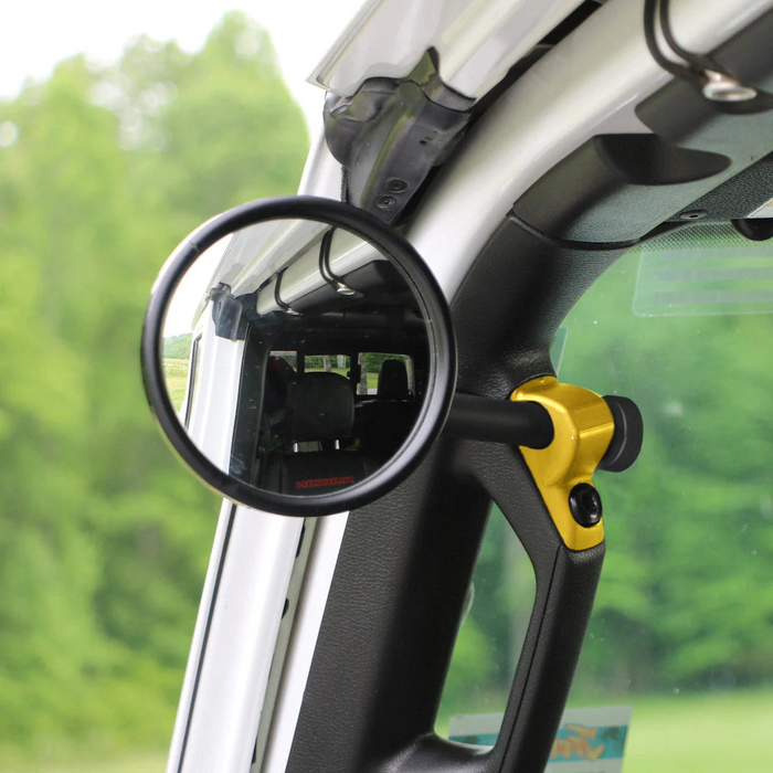 JL/JLU A-Pillar Side Jeep Mirrors with Base Mount Driver AND Passenger