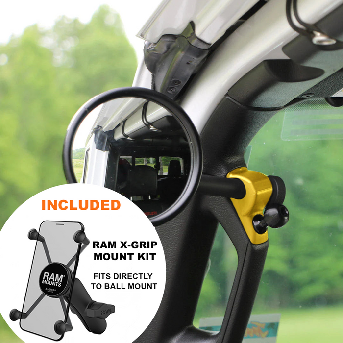 **2024** Gladiator / JT A-Pillar Side Jeep Mirrors with Base Mount Driver AND Passenger (Copy)
