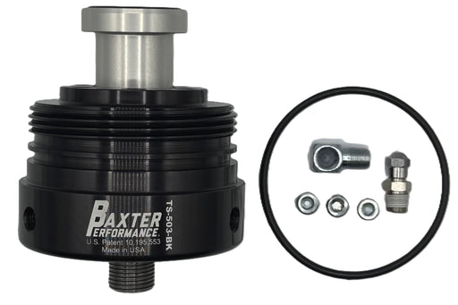 BAXTER Cartridge to Spin-On Oil Filter Adapter, Toyota Tacoma/Tundra/4Runner V6, P/N: BAXTS-503-BK