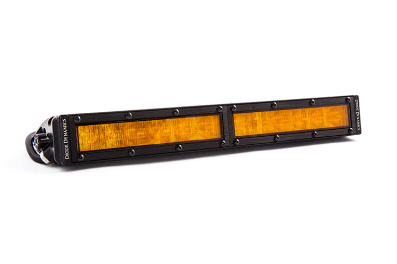 Diode Dynamics 12 In LED Light Bar Single Row Straight - Amber Wide Each Stage Series