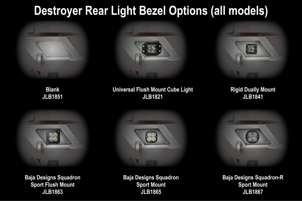 Destroyer Rear Light Bezel / Blank / No light