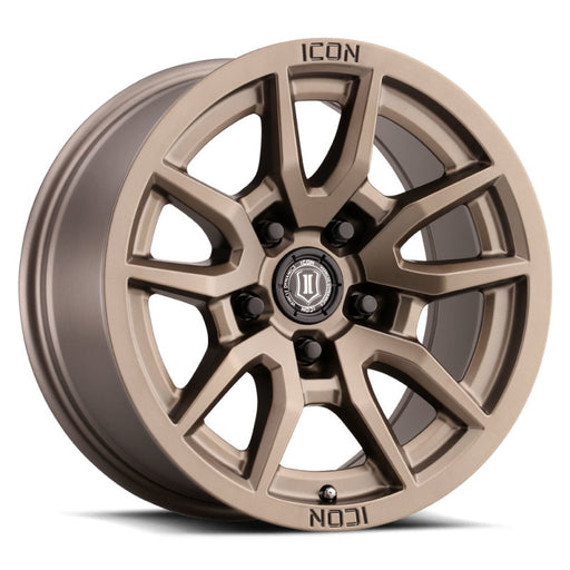 ICON Alloys Vector 5 17x8.5 5x150 25mm Offset 5.75in BS 110.1mm Bore Bronze Wheel