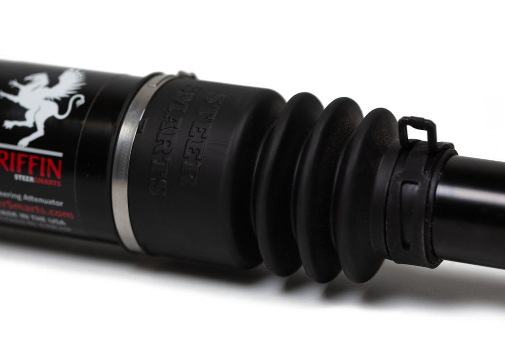 Steering Attenuator Upgrade for XD Drag Links Griffin XD For 07-24 Wrangler JK/JL, Gladiator Black Bellow