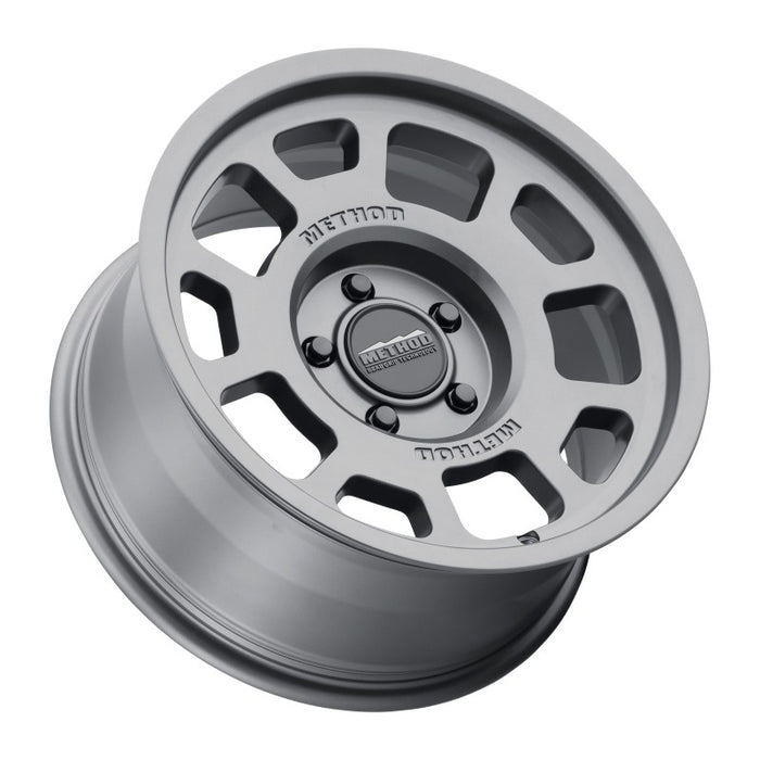 Method MR705 17x8.5 0mm Offset 5x5 71.5mm CB Titanium Wheel