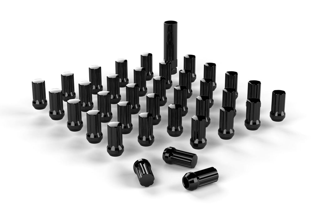 Spline Drive Lug Nut Kit - 9/16"x18 - Black - 36 pcs