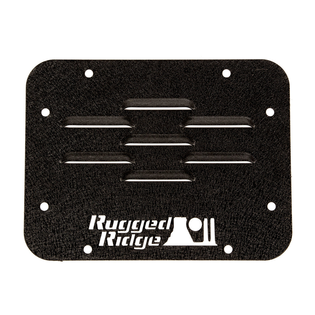 Rugged Ridge 11586.10 Tire Carrier Delete Plate; 07-18 Jeep Wrangler J —  HighLift Off-Road