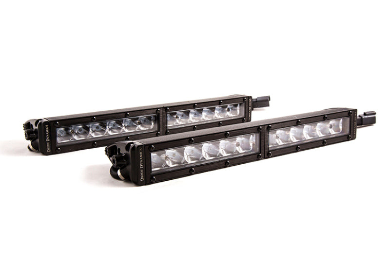 Diode Dynamics 12 In LED Light Bar Single Row Straight Clear Driving (Pair) Stage Series