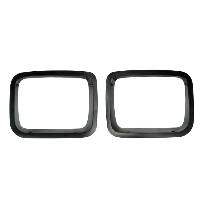 Headlight Bezels, Black; 87-95 Jeep Wrangler YJ