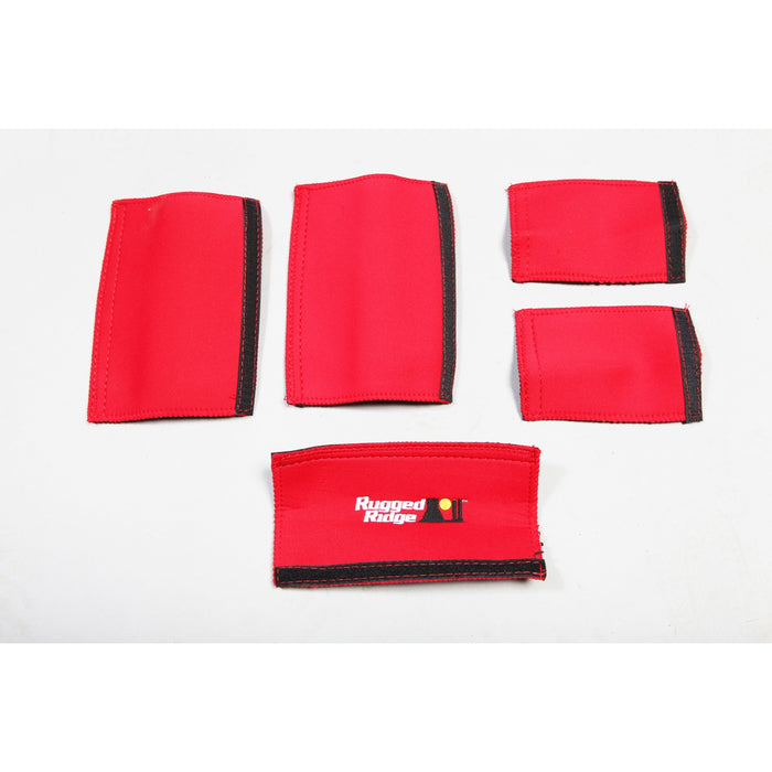 Grab Handle Kit, Red; 07-10 Jeep Wrangler JKU