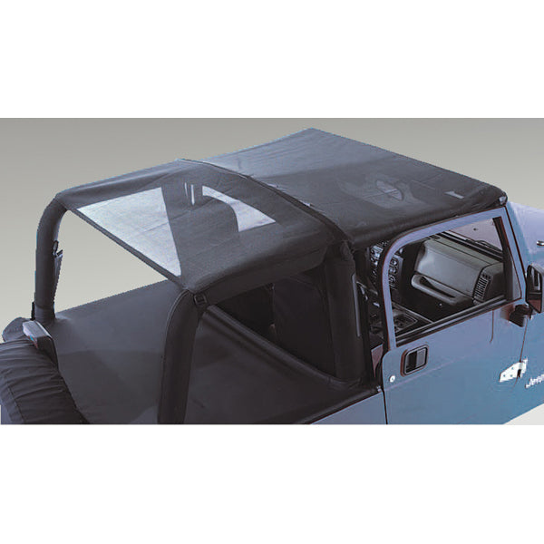 Mesh Header Roll Bar Top; 97-06 Jeep Wrangler TJ
